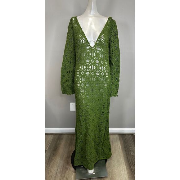 NWT Significant Other Womens Imogen Crocheted V Neck Maxi Dress Size 8 $422 - Picture 3 of 9